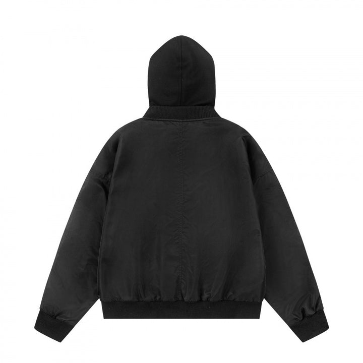 Unisex Oversize Hoodie Blouson Jacket with Ribbed Cuffs and Flap Pockets Mune Fashion