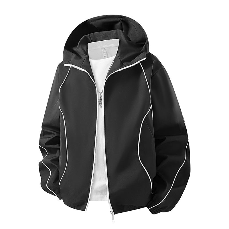 Herren Leichte Kapuzen‑Windjacke Mune Fashion