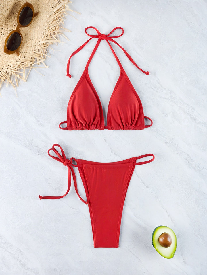 Ladies Triangle Bikini Set with adjustable back closure Mune Fashion