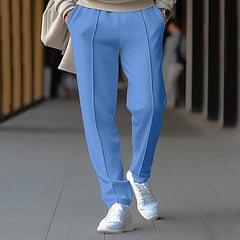 Women slim-fit jogging pants with decorative crease and narrow leg Mune Fashion