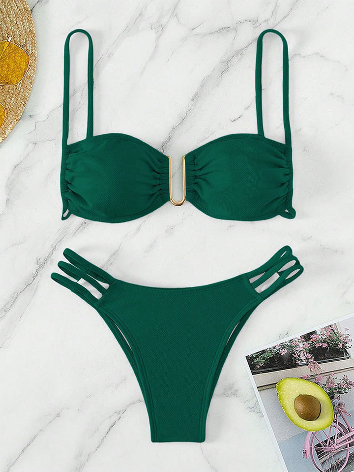 Women's Push-Up Bikini Set with Elegant Ruffle Design Mune Fashion