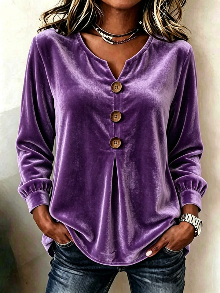 Ladies Elegant and Comfortable Velvet Blouse Mune Fashion