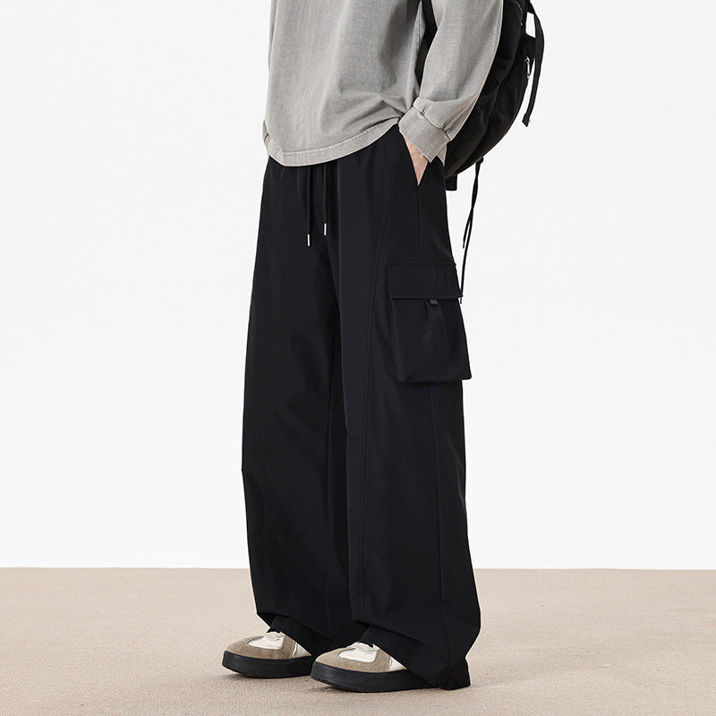 Men's Loose-Fit Cargo Pants with Side Pockets