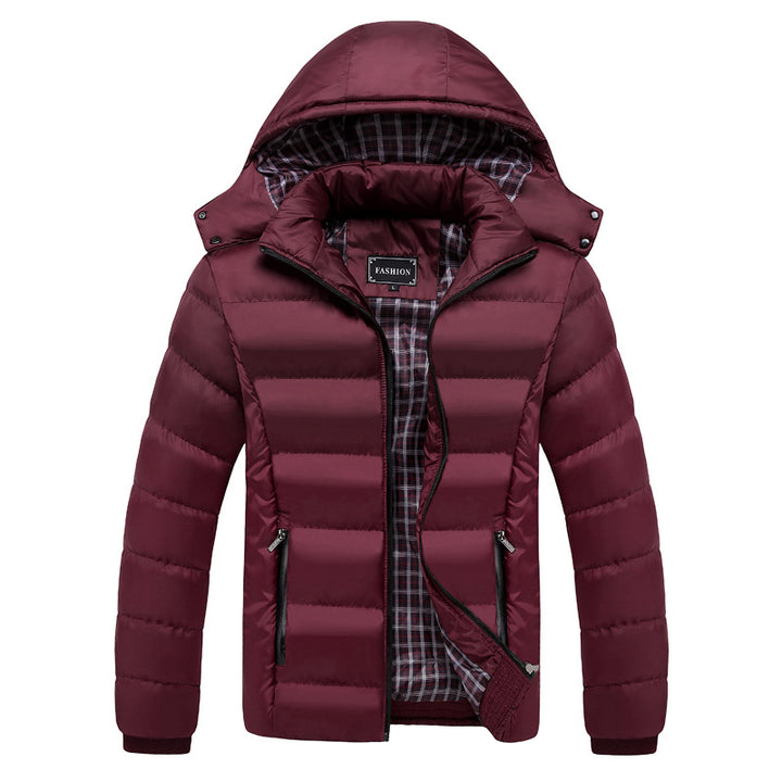 Men's ultralight puffer jacket with thermal quilting, hood, and checked lining Mune Fashion
