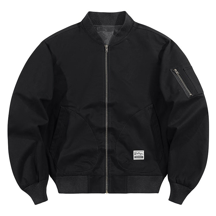 Men's Fashionable Bomber Jacket with Practical Pockets Mune Fashion