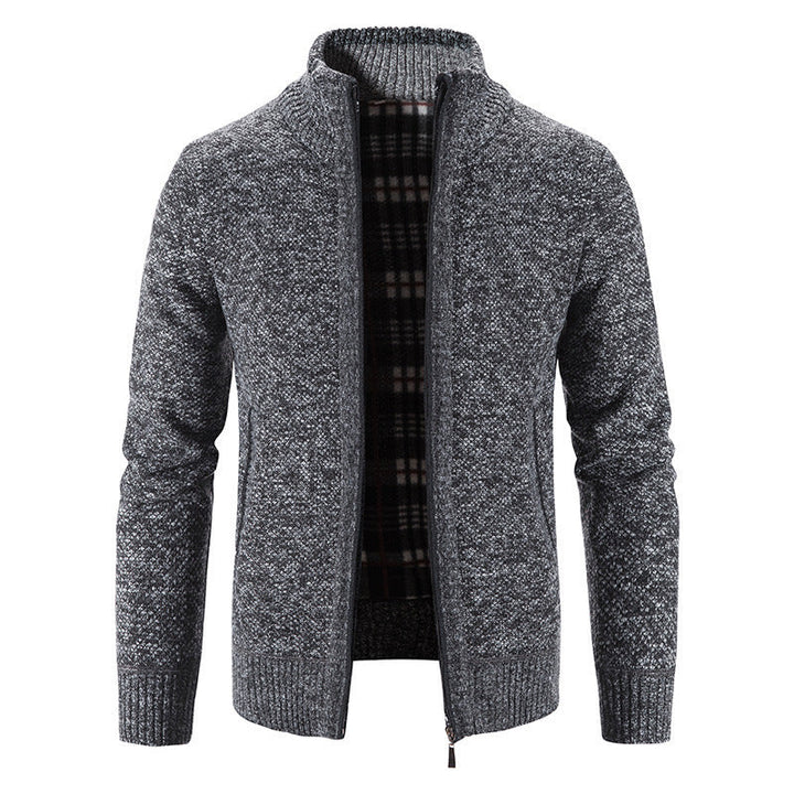 Men's Cardigan with Innovative Heat-Insulating Inner Lining Mune
