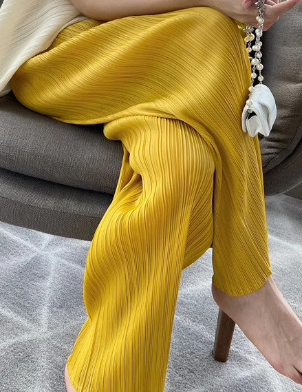Women's Elegant Pleated Pants Drune