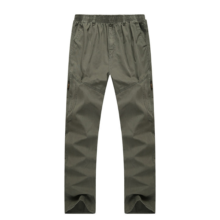 Men's cargo pants with elastic waistband, straight leg and multiple pockets Mune Fashion