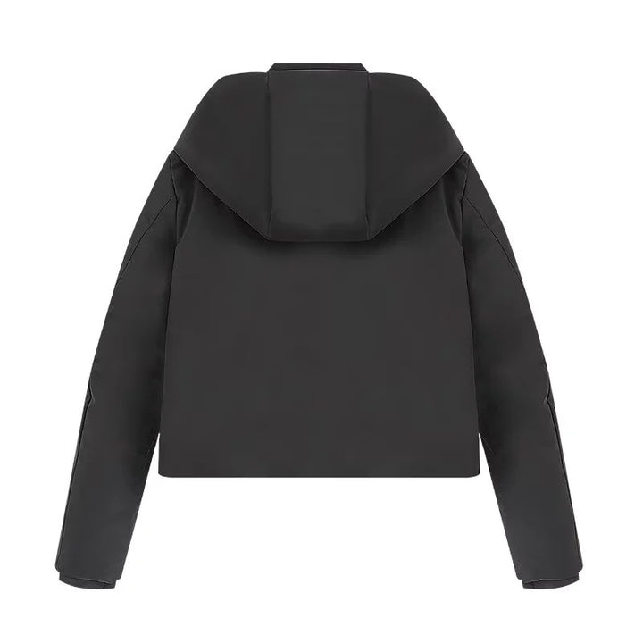 Women's short padded hooded jacket with water-repellent membrane and zip pockets Mune Fashion