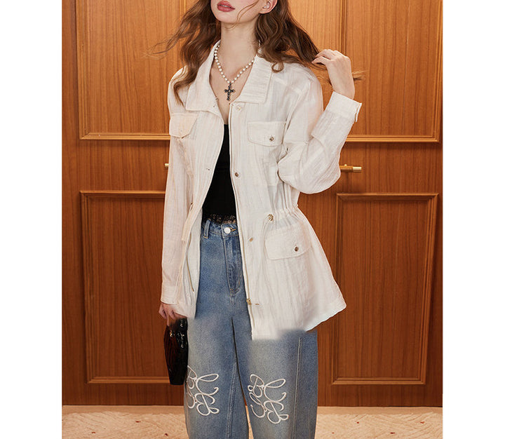 Women's Fashionable Linen Jacket Mune Fashion
