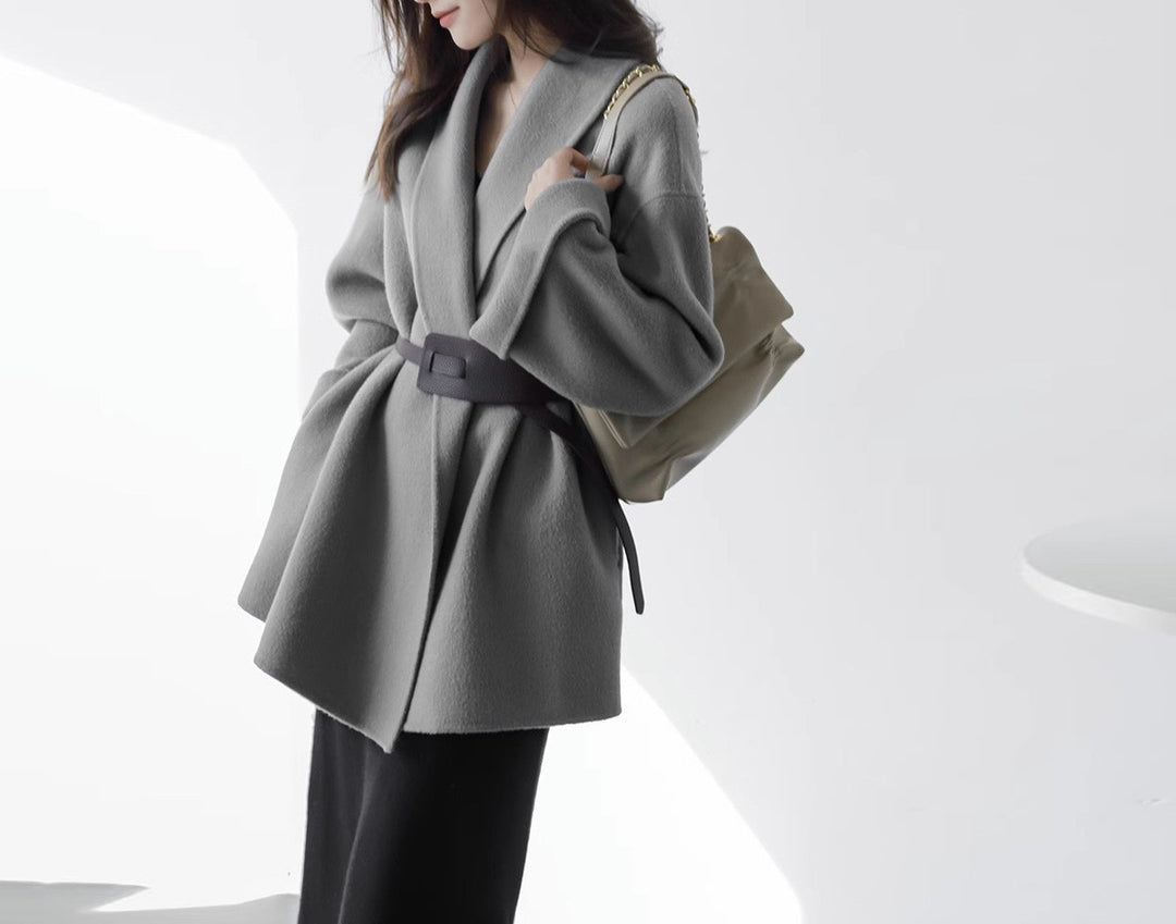 Women Stylish and Elegant Wrap Jacket Mune Fashion