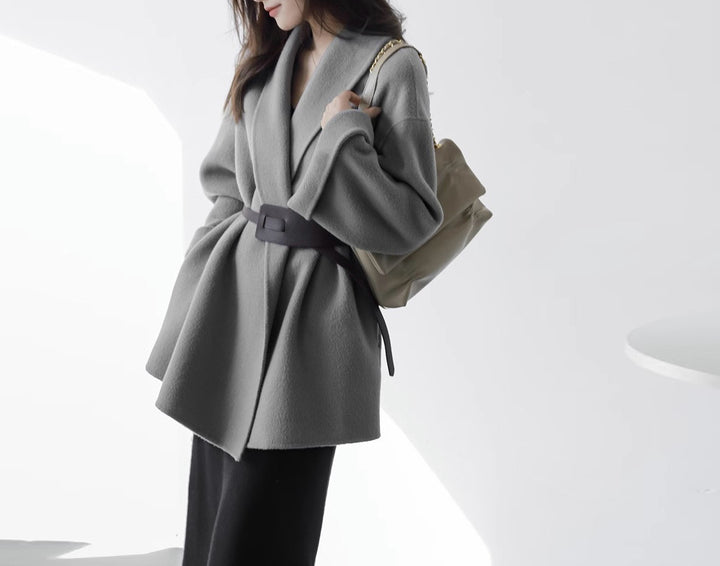 Women Stylish and Elegant Wrap Jacket Mune Fashion