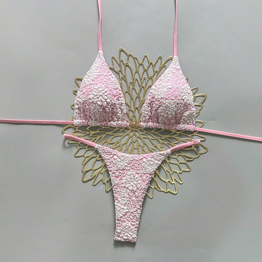 Women's triangle bikini with textured crochet look Mune Fashion