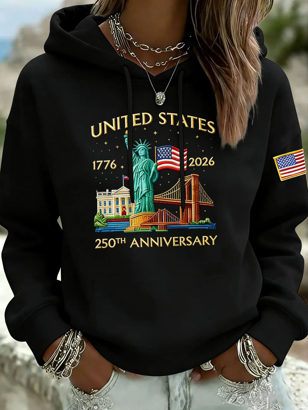Women's Creative Hoodie with Unique Statuesque Design Mune Fashion