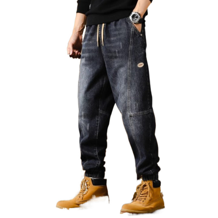 Men Comfortable Denim Jogging Pants Mune Fashion