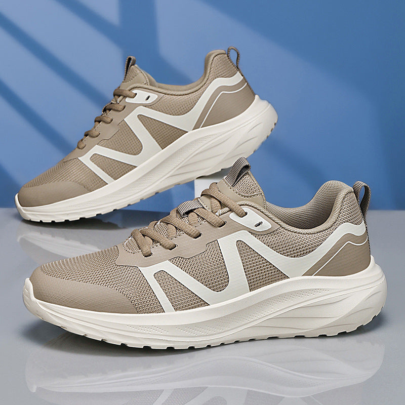 Unisex lightweight mesh walking sneakers with ergonomic wave midsole and slip-resistant outsole Mune Fashion