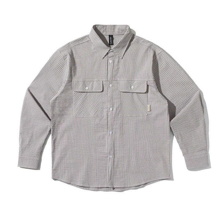 Men's overshirt made of textured cotton with patch chest pockets Mune Fashion