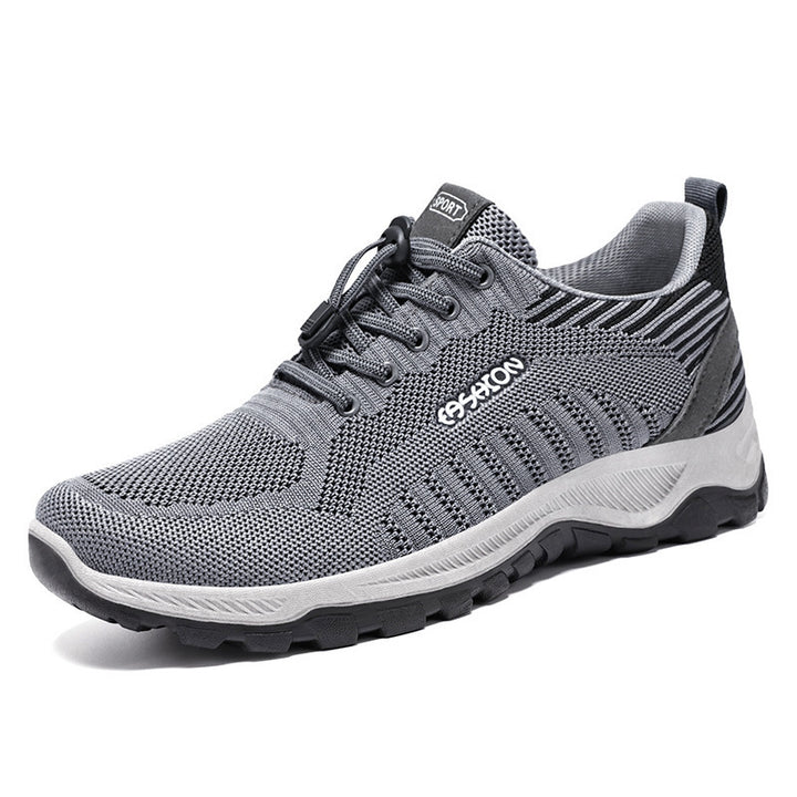 Men's flexible mesh trail runner with shock-absorbing EVA midsole, quick-lacing system, and grippy outdoor tread sole Mune Fashion