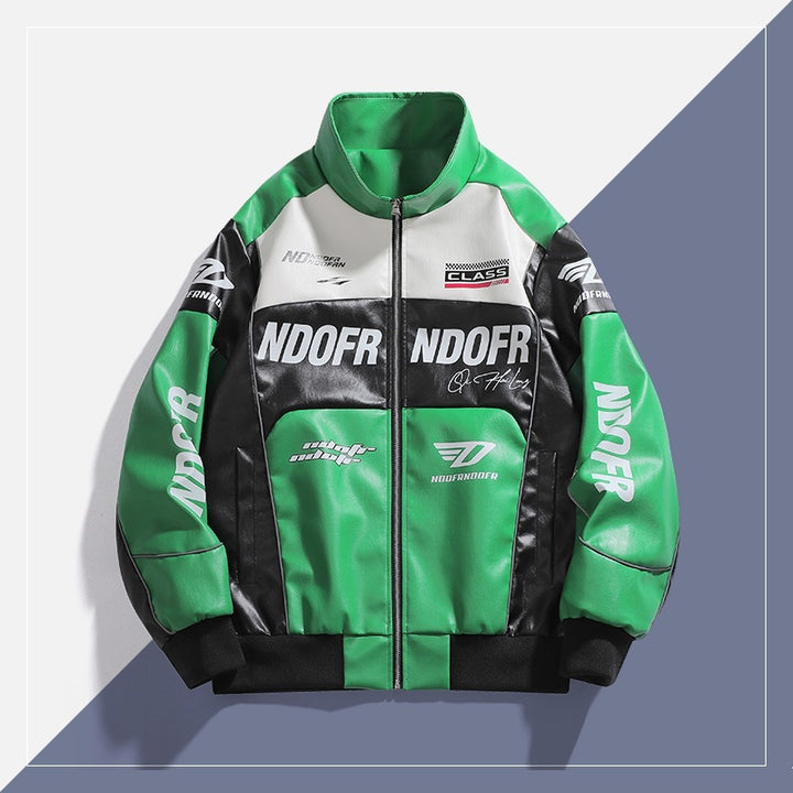 Men's Biker Jacket with Reflective Details Mune Fashion