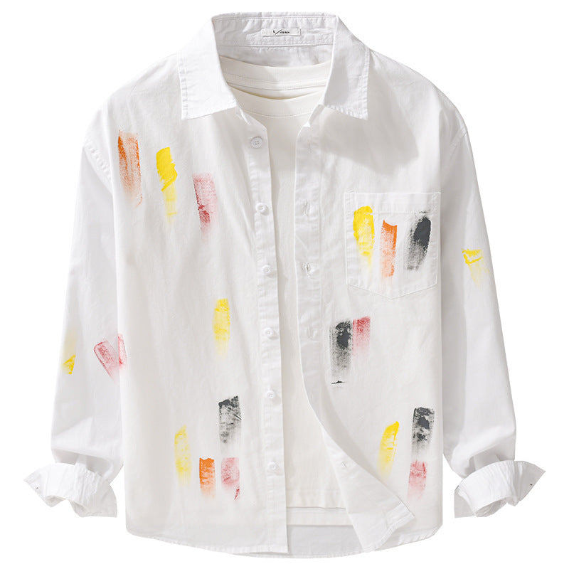 Unisex Printed Cotton Overshirt in Artist Print with Chest Pocket Mune Fashion