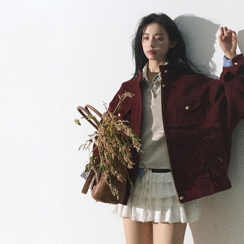 Women Stylish Bomber Jacket Mune Fashion