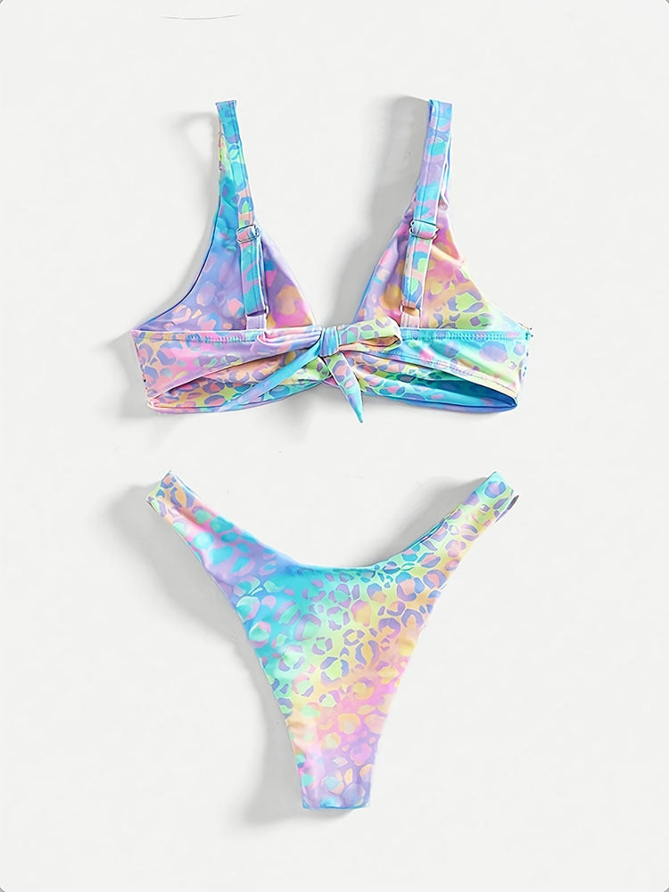 Women Triangle Bikini Set with playful knot design Mune Fashion