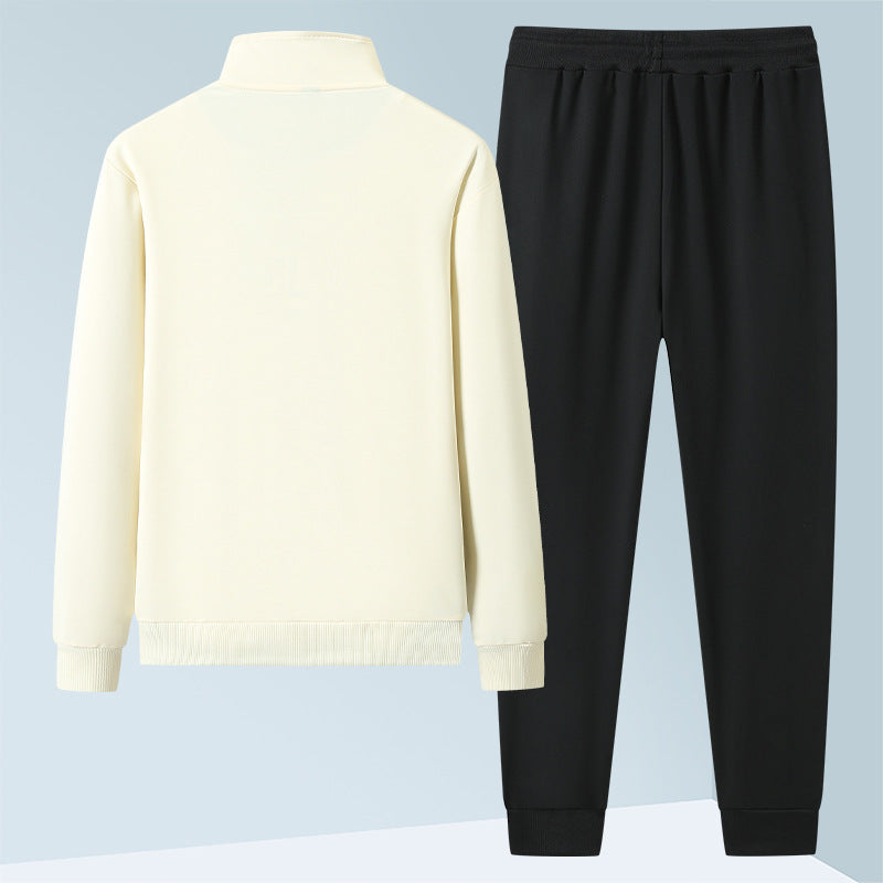 Men's sporty functional training set with stand-up collar, zippered pockets, and drawstring waist Mune Fashion