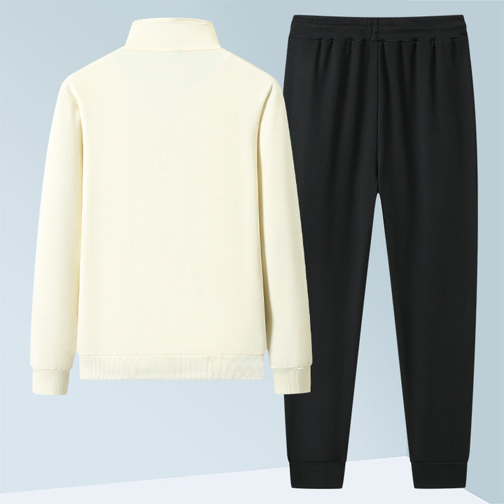 Men's sporty functional training set with stand-up collar, zippered pockets, and drawstring waist Mune Fashion