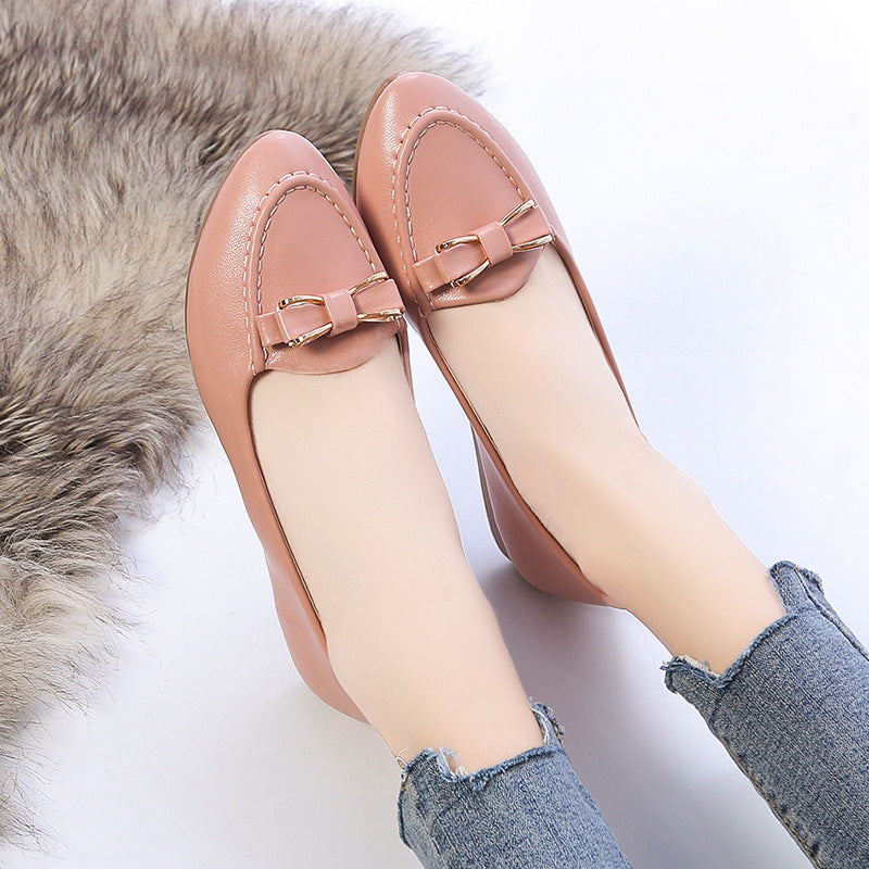 Women nan moccasin-loafer with padded comfort footbed and delicate bow applique Mune Fashion