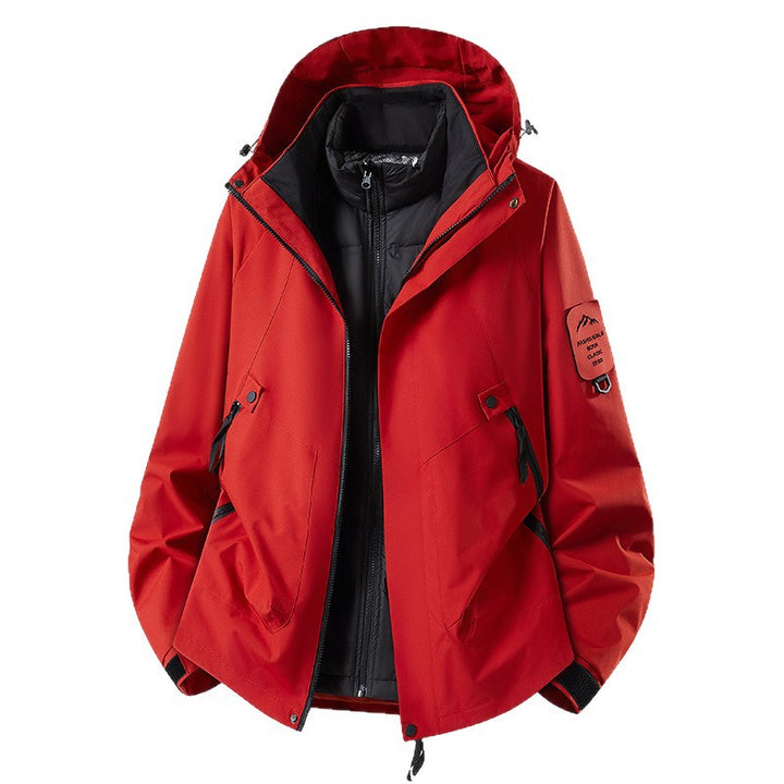 Men's Two-in-One Weather Protection Jacket with Removable Padded Vest and Adjustable Hood Mune Fashion