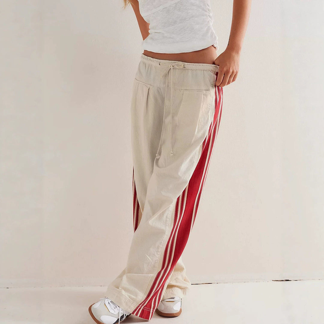 Women's Fashion Summer Pants with Floral Pattern