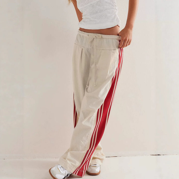 Women's Fashion Summer Pants with Floral Pattern