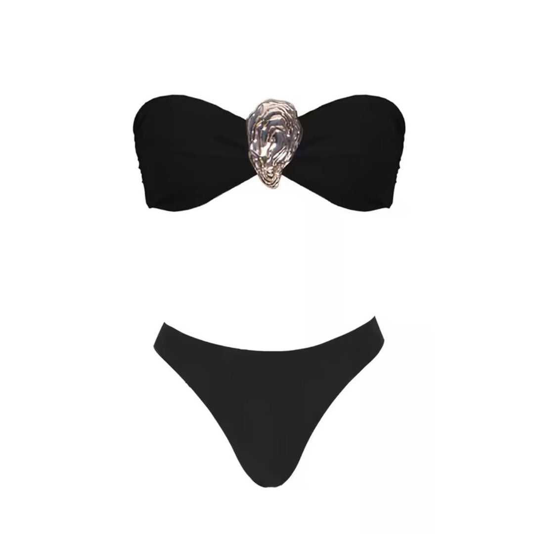 Women elegant bikini set with wrap skirt Mune Fashion