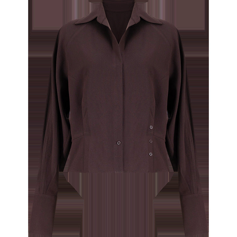 Women Elegant Blouse with Innovative Cut Mune Fashion