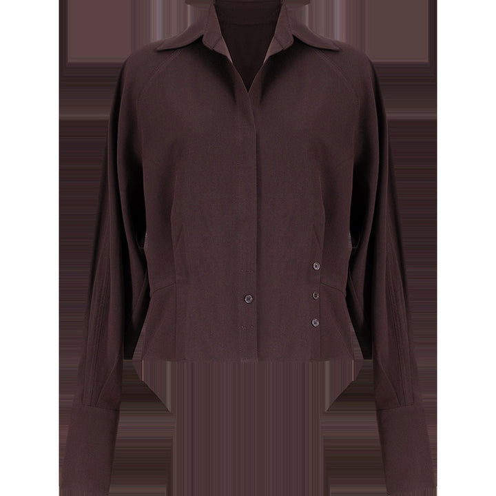 Women Elegant Blouse with Innovative Cut Mune Fashion