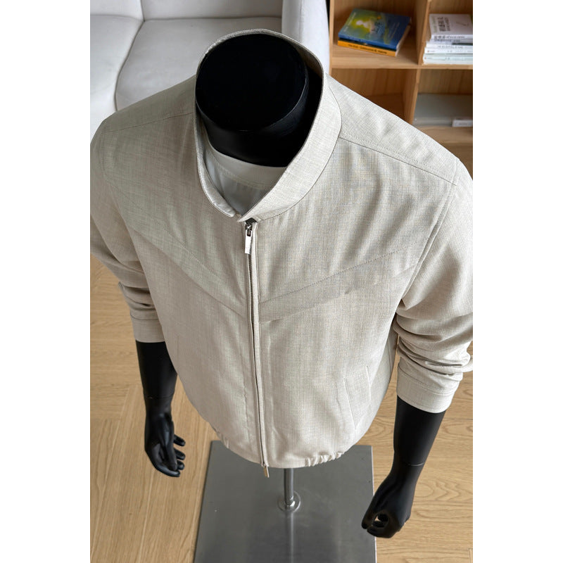 Men's Lightweight Transition Jacket with High Collar Mune Fashion