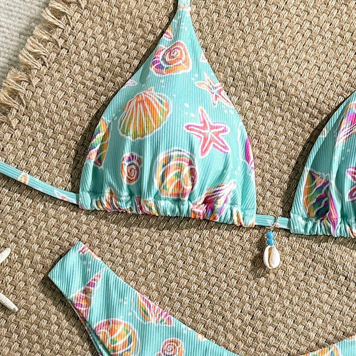 Women's Triangle Bikini with Maritime Decorations Mune Fashion