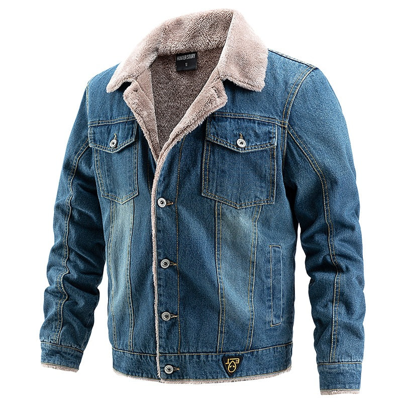 Men's denim jacket with teddy lining Mune Fashion