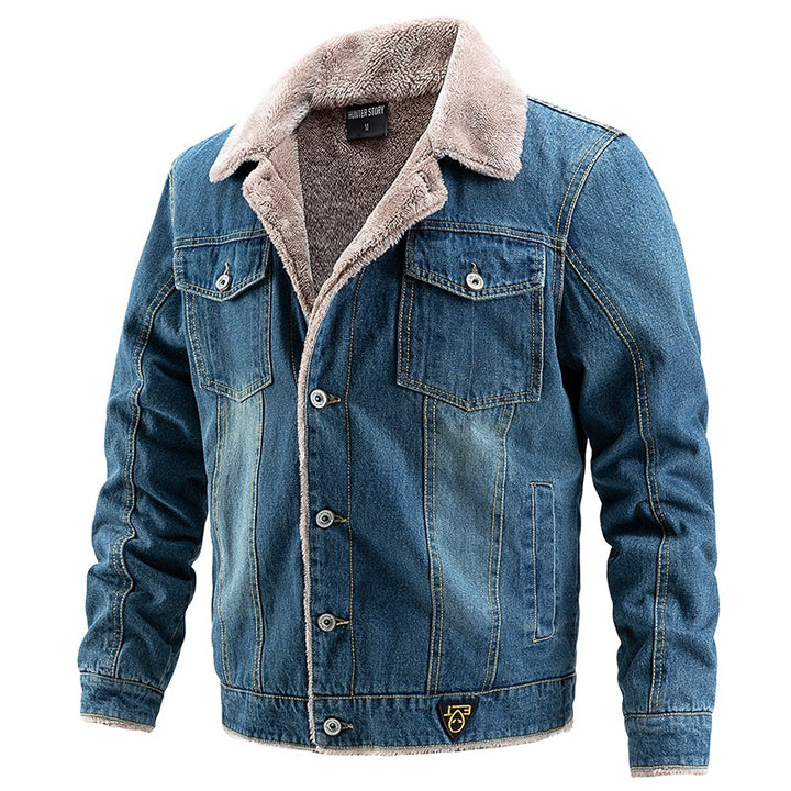 Men's denim jacket with teddy lining Mune Fashion
