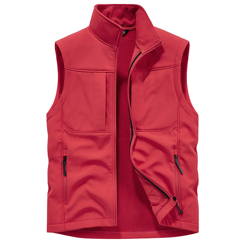 Men's Functional Softshell Vest with Fleece Lining and Windproof Membrane Mune Fashion