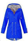 Women's tailored parka jacket with hood, drawstring waist and concealed zipper Mune Fashion
