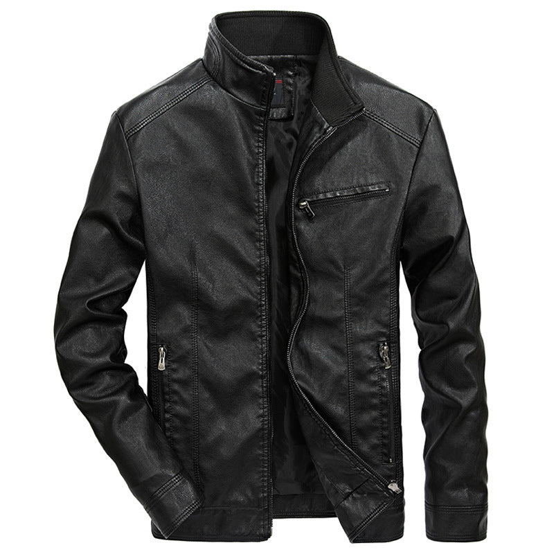 Men's Casual Leather Jacket Mune Fashion