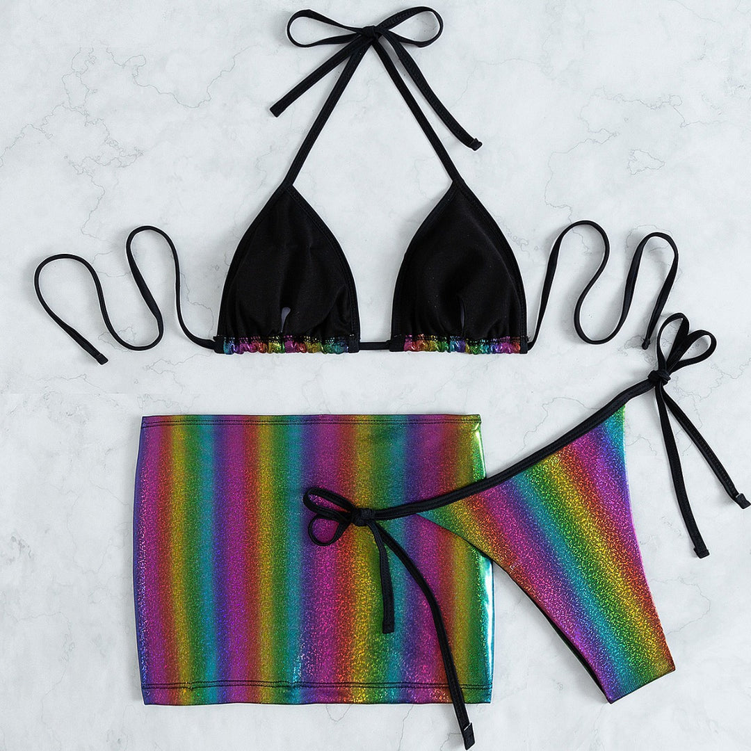 Women's Triangle Bikini with trendy Wrap Skirt Mune Fashion