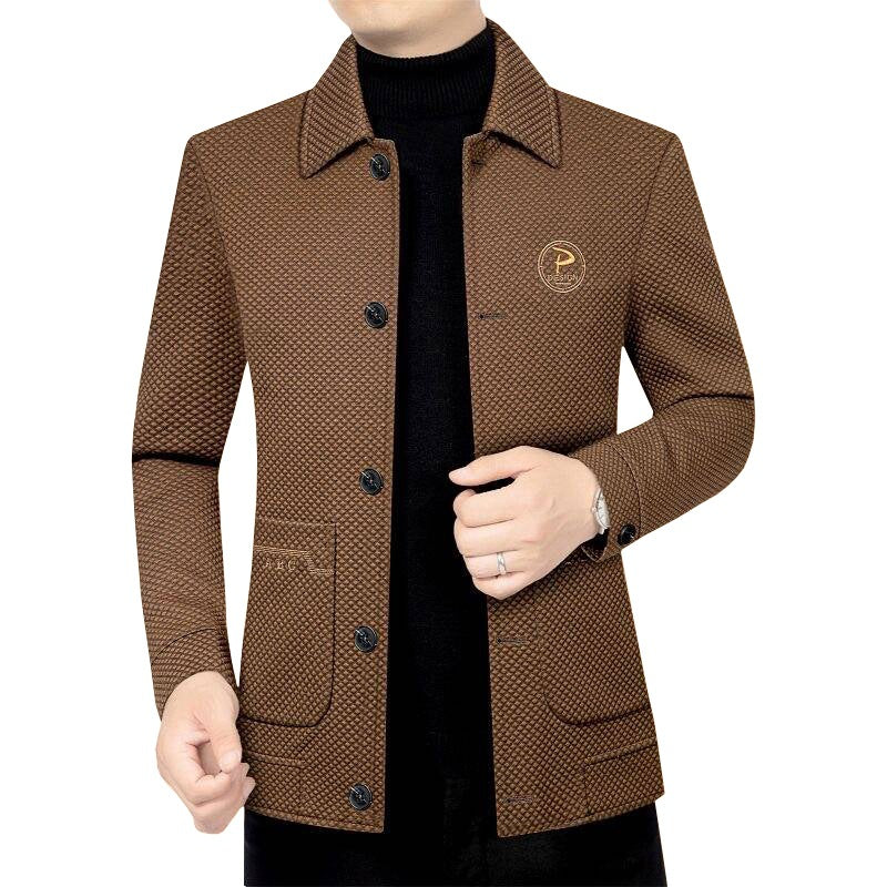 Men's Structured Transition Jacket with Notch Lapel and Patch Pockets Mune Fashion