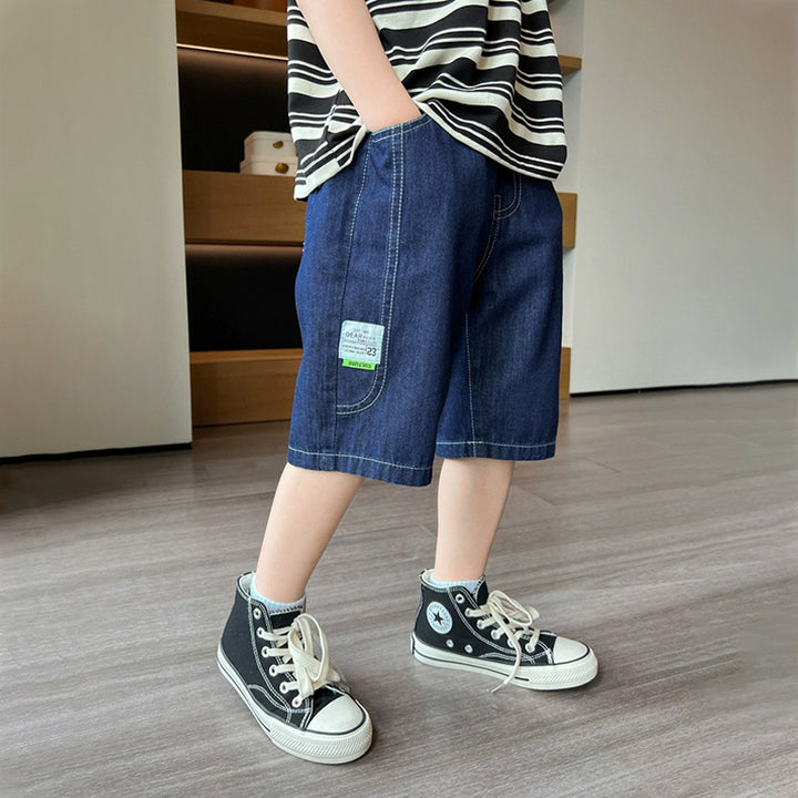 Boys casual denim shorts with large side pockets Mune Fashion