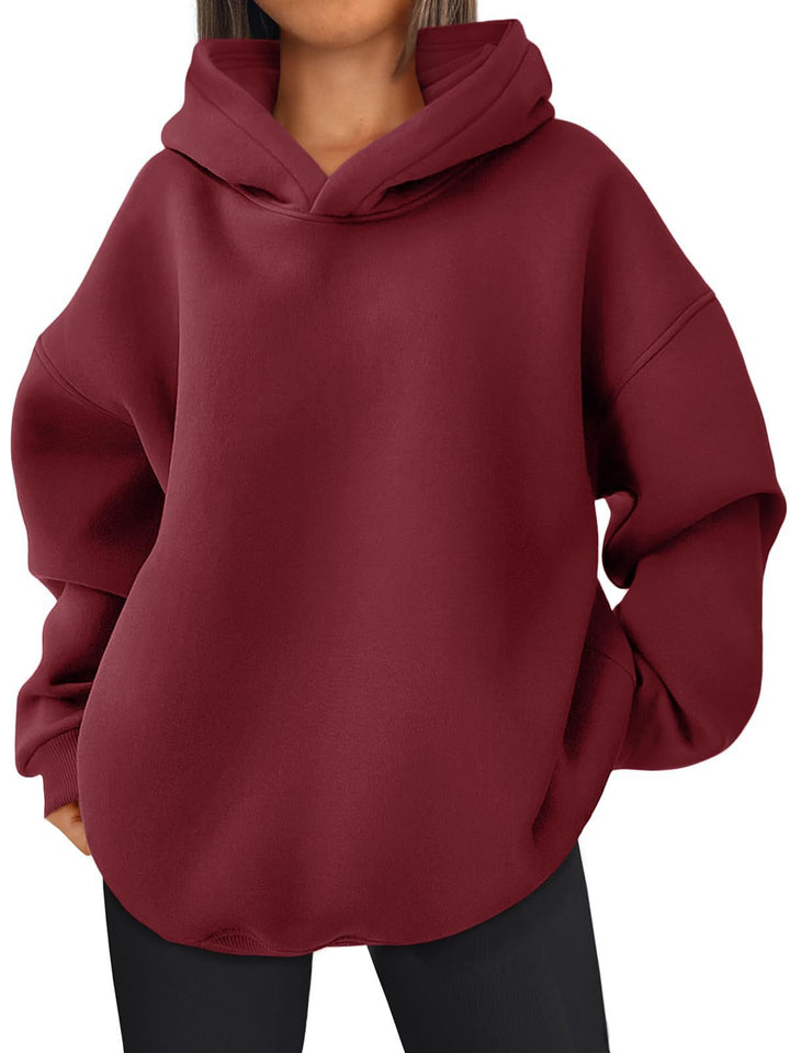 Women's nan kastiger hoodie with double-layered hood, dropped shoulders and longer back Mune Fashion