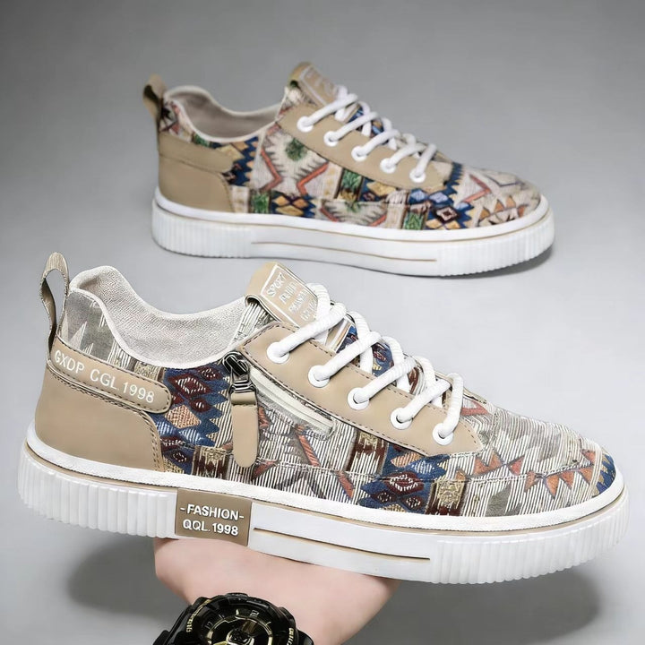 Unisex leisure sneakers with fashionable ethnic pattern Mune Fashion