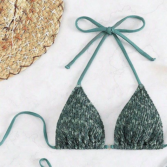 Women's Triangle Bikini with sophisticated tie design Mune Fashion