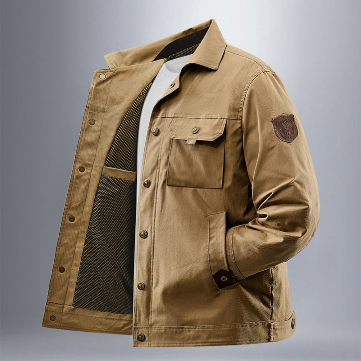 Men's Robust Utility Jacket with Practical Pockets