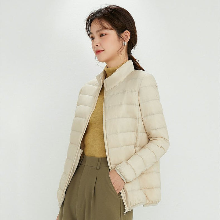 Women's Ultra-light Quilted Hooded Jacket with Ultra-flat Thermal Wadding Mune Fashion